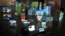 10.000 moving cities - same but different - ZKM Karlsruhe -Test-Setup