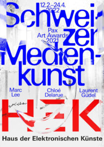 White cover with blue text: Swiss Media Art and red text: HEK, House of Electronic Arts Basel