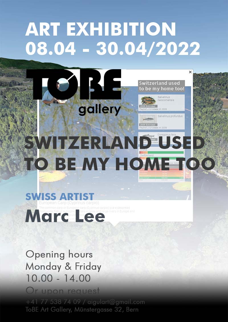Poster Switzerland Used to Be My Home Too, ToBE Art Gallery, Bern